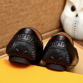 LV ботинки с закругленным носком Импортный верх из кожи первого с