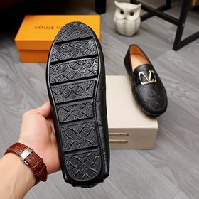 LV ботинки с закругленным носком Импортный верх из кожи первого с