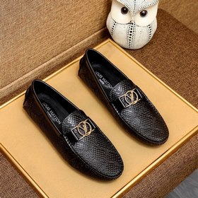 LV Новые туфли-ботинки черного цвета Импортный верх из кожи перво