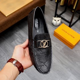LV Новые туфли-ботинки черного цвета Импортный верх из кожи перво