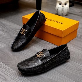 LV Новые туфли-ботинки черного цвета Импортный верх из кожи перво