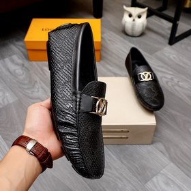 LV Новые туфли-ботинки черного цвета Импортный верх из кожи перво