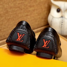 LV Новые туфли-ботинки черного цвета Импортный верх из кожи перво
