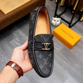 LV Новые туфли-ботинки черного цвета Импортная оригинальная кожа