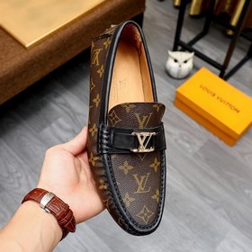 LV Новые туфли-ботинки черного и кофейного цветов Импортная ориги