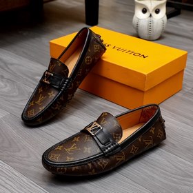 LV Новые туфли-ботинки черного и кофейного цветов Импортная ориги