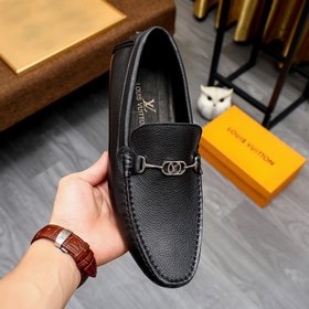 Новые туфли LV в черном цвете Импортная оригинальная кожа верхне