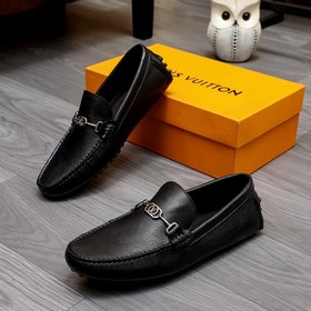 Новые туфли LV в черном цвете Импортная оригинальная кожа верхне