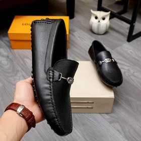 Новые туфли LV в черном цвете Импортная оригинальная кожа верхне