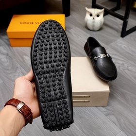Новые туфли LV в черном цвете Импортная оригинальная кожа верхне