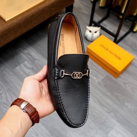 LV Новые туфли-ботинки черного цвета  Импортная оригинальная кож