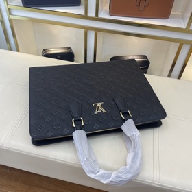 LV Мужская деловая сумка из кожи бычка, модель 3385-1 Высококачес