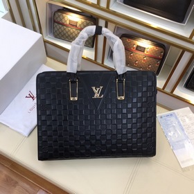 LV высококачественная мужская сумка для документов из кожи бычка,