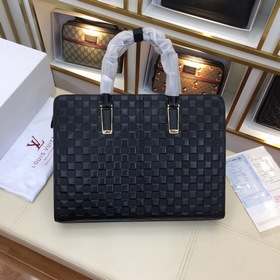 LV высококачественная мужская сумка для документов из кожи бычка,