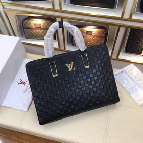 LV высококачественная мужская сумка для документов из кожи бычка,