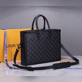 Мужской портфель LV, можно носить в руке или через плечо, модель