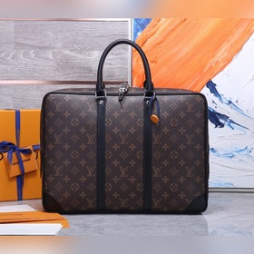 LV Мужской портфель для документов, черный, модель M41125 PORTE-D