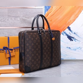 LV Мужской портфель для документов, черный, модель M41125 PORTE-D