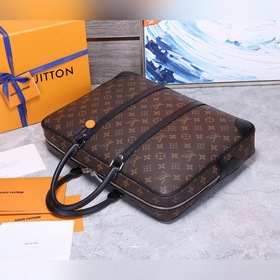 LV Мужской портфель для документов, черный, модель M41125 PORTE-D