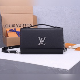LV Lockme сумка Модель： M56088 Эта сумка Lockme с фирменным замко