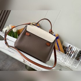 LV Lockme Ever BB сумка темно-коричневого цвета с жемчужно-белым