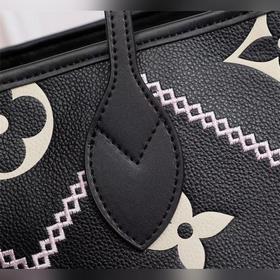 LV Модель 46040 Двухцветная сумка-тоут с вышитыми нитками, сумка-