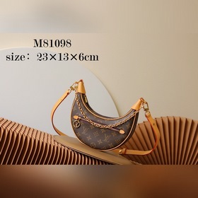 LV Loop полукруглая сумка-батон, модель M81098 Сумка Croissant и
