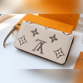 LV zippy кошелек на молнии Модель M80116 Бежевый Кошелек на мол