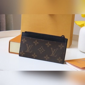 LV Модель 81627 Карман для карт на молнии Держатель для монет от