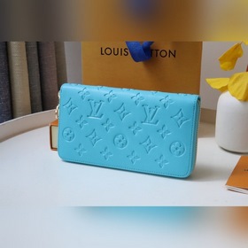 LV Кошелек на молнии Модель M81510 Изготовлен из кожи ягненка с т