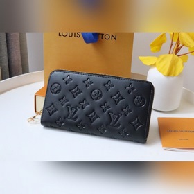 LV Кошелек на молнии Модель M81510 Изготовлен из кожи ягненка с т