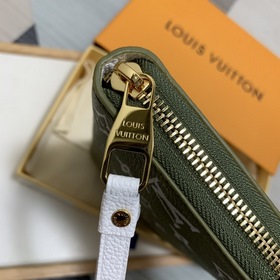 LV Модель M81280 Зеленый Женский новый кошелек на молнии Серия Sp