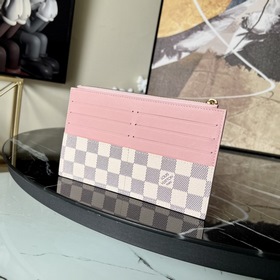 LV Slim Purse Карманная сумка Модель N80346 Белый розовый Сумка