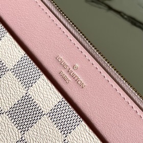 LV Slim Purse Карманная сумка Модель N80346 Белый розовый Сумка
