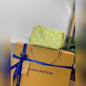 LV Mini Pochette Accessoires клатч, модель M46129, желтый  Эта с
