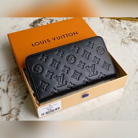 LV Модель M81510 Черный кожаный кошелек с одной молнией Этот ко