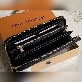 LV Модель M81510 Черный кожаный кошелек с одной молнией Этот ко