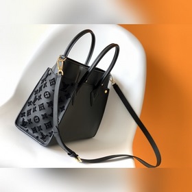 LV Сумка с двумя ручками, модель M53826, черная вышивка, фурниту