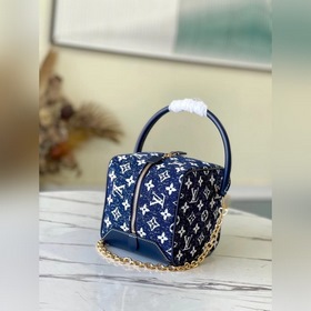 LV Модель M59611 Джинсовый синий Сумка SQUARE Дизайн вдохновлен ж