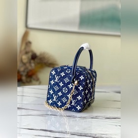 LV Модель M59611 Джинсовый синий Сумка SQUARE Дизайн вдохновлен ж