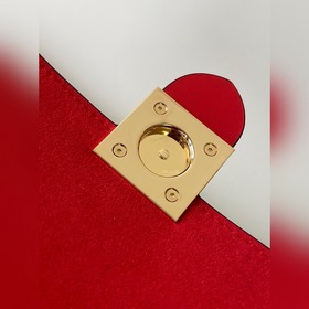 LV Модель M44322 Старинный красный сумка через плечо Кожа являет