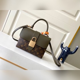 LV модель M44797 зеленая сумка через плечо Кожа является подлинно