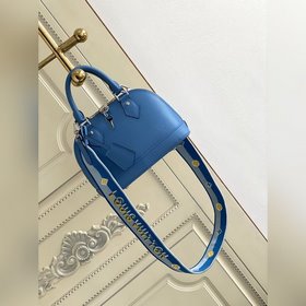 LV Модель 57426 Синяя сумка через плечо Сумка Alma BB из яркой ко