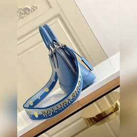 LV Модель 57426 Синяя сумка через плечо Сумка Alma BB из яркой ко