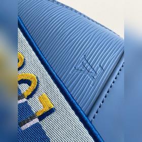 LV Модель 57426 Синяя сумка через плечо Сумка Alma BB из яркой ко