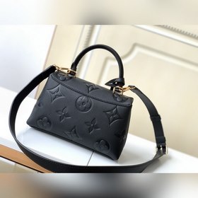 Сумка LV Madeleine BB, модель M46008, черная с тиснением, маленьк
