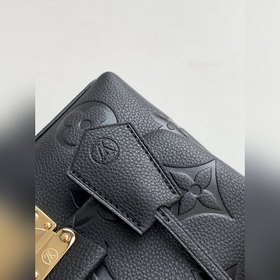 Сумка LV Madeleine BB, модель M46008, черная с тиснением, маленьк