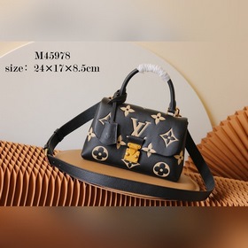 Сумка LV Madeleine BB, модель M45978, черная с шелкографией, сери