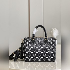 LV SPEEDY BANDOULIERE 25 Сумка-подушка Модель M59609 Черный деним