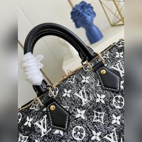 LV SPEEDY BANDOULIERE 25 Сумка-подушка Модель M59609 Черный деним